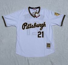 Roberto Clemente Pittsburgh Pirates Cooperstown Throwback Jersey Men’s Large picture