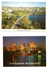 2 Los Angeles CA Postcards MacArthur Park picture