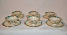 Lenox Bone China Plum Blossoms Vintage Footed Cup & Saucer (Set of 6) picture