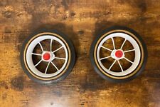 (2) VINTAGE ROADMASTER TRICYCLE/Trike Rear Back Wheels Excellent Condition picture