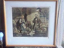Wyeth Framed Lithograph By DEAN CORNWELL - THE FATHER OF AMERICAN PHARMACY   picture