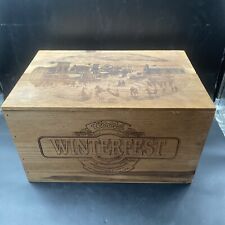 Vintage 1989 1990 Coors Winterfest Cedar Wood Beer Crate Box Rare Year Old Time picture