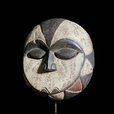 African Tribal Face Han/Tribal Art Carved Wood Triple Face Lega Mask-8287 picture