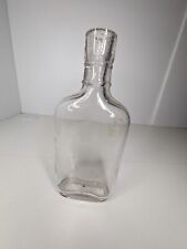Vintage Early 1900's Glass Whiskey Flask Liquor Container  picture