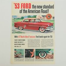 Original OE Not Folded 1953 53 Ford Sales Brochure Mainline Customline Crestline picture