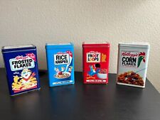Vintage 1984 Kellogg's Cereal Collectible Tins Lot of 4 picture