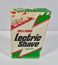 Vintage NOS WIlliams Lectric Shave Regular Pre Shave 3 oz Collectible Use Only picture