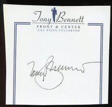 Tony Bennett d2023 signed autograph auto 4x4 cut BC Beckett Certified BAS picture