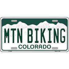 Mtn Biking Colorado License Plate Metal Sign Plaque Car Truck Wall Home Decor picture