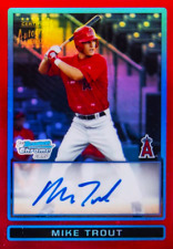 MIKE TROUT BOWMAN 2009 Chrome Draft Red Refractor Autograph Photo Magnet @ 3