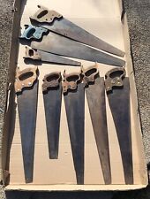 Antique Hand Saws Disston, Superior, C.E Jennings And Others Lot Of 8 See Photos picture