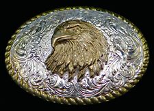 Crumrine American Bald Eagle Western Wear Vintage Belt Buckle picture