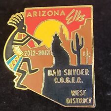 Arizona Elks 2012-2013 Kokopelli West District Lapel Hat Vest Pin Tie Tack AZ picture