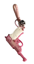 Vintage 1980s Plastic Charm Pink Gun for 80s Charms Necklace Clip On Retro picture