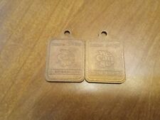 Vintage 1980s Caterpillar Open House Key Fobs Lot Of 2 Great Condition Rare Htf picture