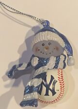 2006 MLB NEW YORK YANKEES SNOWMAN CHRISTMAS TREE ORNAMENT 2.5” TALL-NEW picture