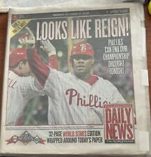 PHILADELPHIA DAILY NEWS: Phila. Phillies 1 Win From The Title; BN In Coltr SLVS picture
