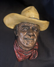 Vintage rare ￼Hard To ￼Find Chalk ware ?John Wayne Head Cowboy Hanging Wall Bust picture