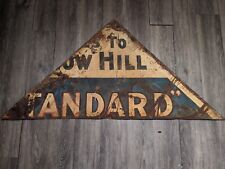Vtg Snow Hill MD Standard Gasoline Gas Station Metal Sign Standard Oil Patina picture