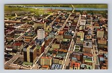 Omaha NE- Nebraska, Aerial Skyline Of Business District, Vintage Postcard picture