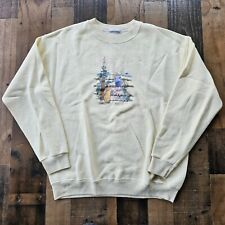 Vtg Winnie The Pooh Christopher Robin Piglet Embroidered Sweatshirt Large picture