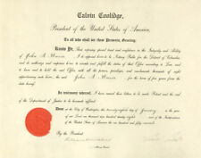 CALVIN COOLIDGE - CIVIL APPOINTMENT SIGNED 01/28/1928 WITH CO-SIGNERS picture