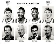 LD301 1988 Original Photo CHICAGO BULLS BASKETBALL TEAM & COACH DOUG COLLINS picture