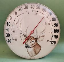 Vintage The Original Jumbo Dial Thermometer, Deer Head, Ohio Thermometer Co. picture