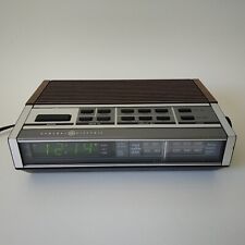 GE 7-4652A Radio Alarm Clock-AM/FM-Vintage 1984-Green Digits-Dimmer-Tested/Works picture