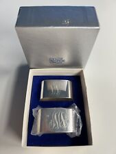 PAIR Of Vintage Monogrammed “M” Or “W” Silver-Plate Napkin Rings picture