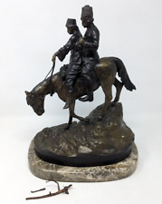 Antique Albert Moritz Wolff Bronze Russian Cossacks on Horse Sculpture HR21 picture