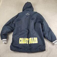 Coast Guard Vintage Champion Jacket Men Large Insulated Hooded USCG Military Zip picture
