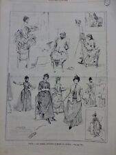 1888 Woman Feminism Artist Museum Louvre Painting 1 Journal Antique picture
