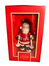 Lenox Christmas 2022 Santa Figurine Ornament Annual On Skis Wooly Warm Santa NEW picture