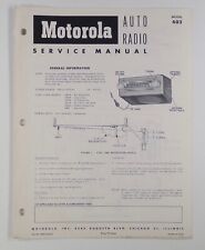 1950s MOTOROLA AUTO RADIO SERVICE MANUAL model 403 installation & repair picture