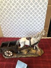 2007 DWK Limited Edition  Hand Painted Poly Resin  Horse & Cart Figurine picture