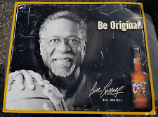 Bill Russell Metal Sign Coors Beer Be Original NBA Celtics Legend Bar Decor Vtg picture