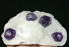 1.39lb Natural Super Large Cube Violet Fluorite Crystal Cluster Mineral Specimen picture