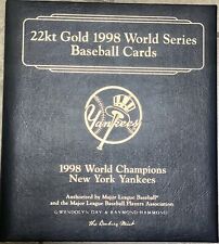 MLB Baseball Cards 22k Gold 1998 World Series World Champions NY Yankees Cards picture