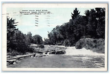 c1940's Smoky Falls Wolf River Menominee Indian Reservation Antigo WI Postcard picture