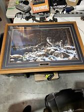 NIGHT LIGHTS by Jim Hansel 197 Of 4980 Matted Wood Frame 31x20￼ Wolves picture