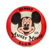 Vintage Walt Disney Mickey Mouse Club Member Button Pin Red White Metal Cartoon picture