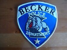 BECKER MINNESOTA Police Patch Department State UNIT obsolete Original USA picture