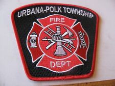 Urbana Polk Township  Iowa  IA  Fire Rescue  Dept Iron On Embroidered Patch 4.5” picture