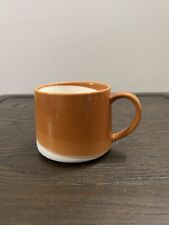 Starbucks 2014 Ombre Honey Brown and White Glaze Coffee Mug Cup Ceramic 10 oz picture