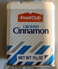  1990’s 2000's Food Club Ground Cinnamon Metal Collectible Tin 1-5/8oz Empty picture