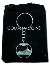 2006 Nebraska Cut Coin Chimney Rock Pioneers Keychain US State Quarter Jewelry picture