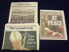 2005 POPE JOHN PAUL'S DEATH IINEWSPAPER LOT OF 5 DIFFERENT - NP 1874 picture