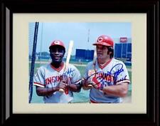 Framed 8x10 Joe Morgan And Pete Rose - Side By Side With Bats - Cincinnati Reds picture