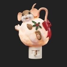 Charming Tails - Mouse Snowball Night Light 2022 NEW 135563 picture